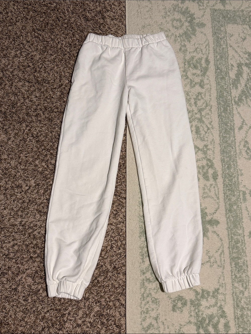 Brandy Melville John Galt White Jogger Sweatpants